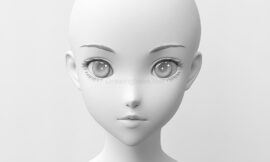 3d Anime Girl Face Model